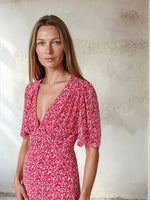 Load image into Gallery viewer, Imelda Dress Ditsy Red