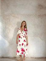 Load image into Gallery viewer, Imelda Dress Cream Poppy