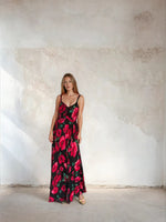 Load image into Gallery viewer, Lotus Dress Black Poppy