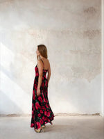 Load image into Gallery viewer, Lotus Dress Black Poppy