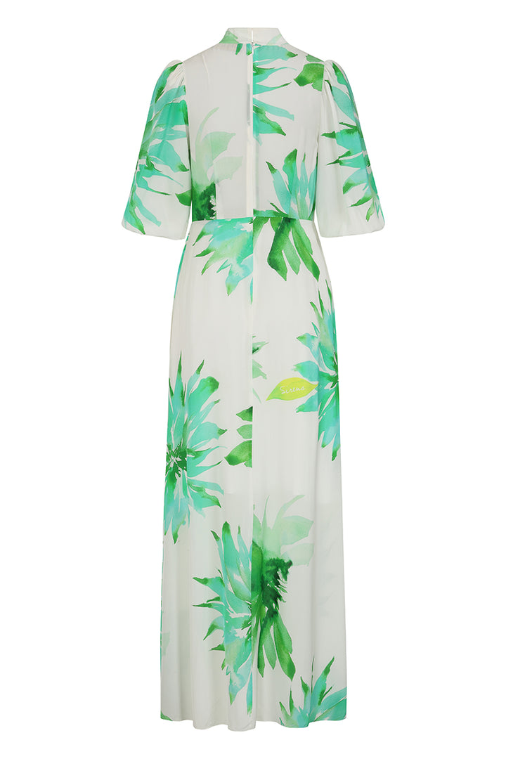 Elena Maxi Dress Soft Green Floral