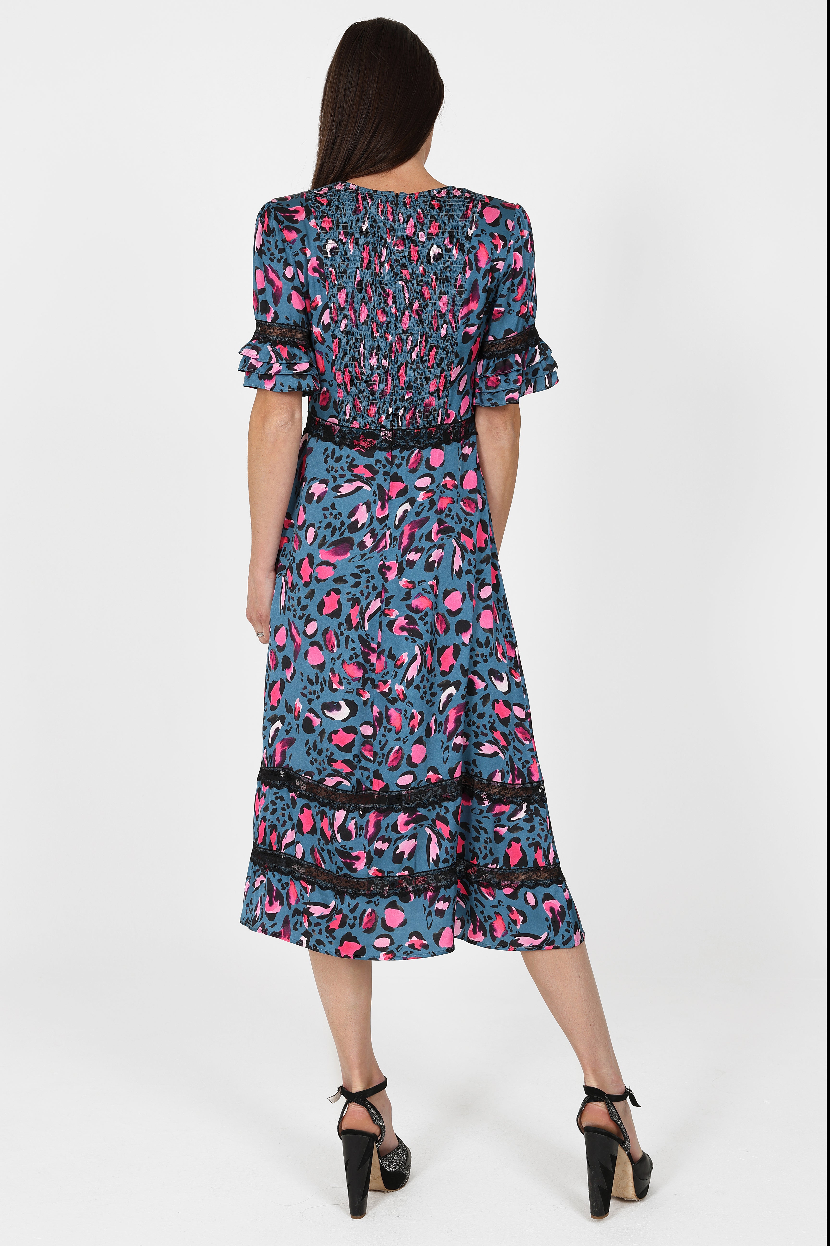 London Dress in Leopard Print - Image 4