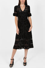 Load image into Gallery viewer, London Midi Dress in Black