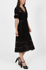 Load image into Gallery viewer, London Midi Dress in Black