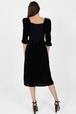Load image into Gallery viewer, Rome Midi Dress in Navy Velet
