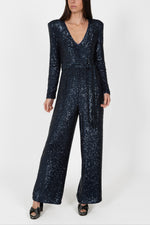 Load image into Gallery viewer, New York Jumpsuit in Navy Sequins