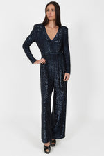 Load image into Gallery viewer, New York Jumpsuit in Navy Sequins