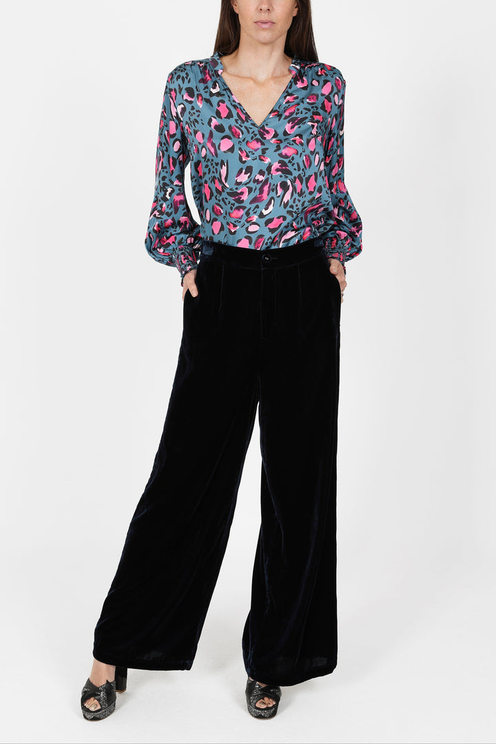 Dawn Blouse in Leopard Print