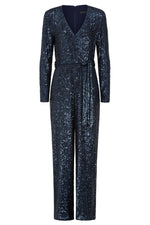 Load image into Gallery viewer, New York Jumpsuit in Navy Sequins