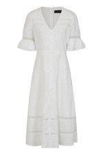 Load image into Gallery viewer, London Midi Dress White Picard