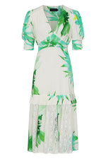 Load image into Gallery viewer, Orchid Midi Dress Green Flower