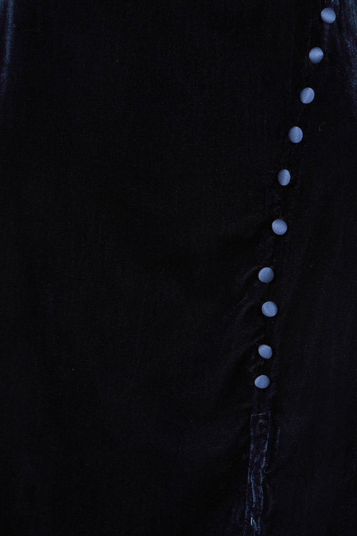 Rome Midi Dress in Navy Velet