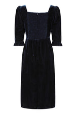 Load image into Gallery viewer, Rome Midi Dress in Navy Velet