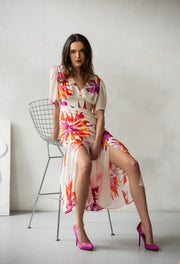 Imelda Dress Pink Flowers