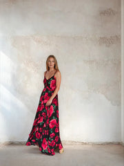 Lotus Dress Black Poppy