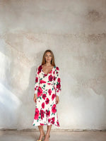 Load image into Gallery viewer, Violet Dress Cream Poppy