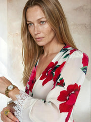 Joanne Blouse Cream Poppy