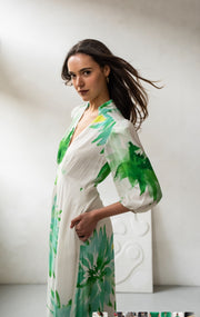 Elena Maxi Dress Soft Green Floral