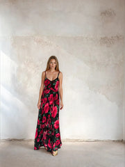 Lotus Dress Black Poppy