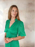 Load image into Gallery viewer, Elena Dress Green Leopard