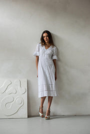 London Midi Dress White Picard