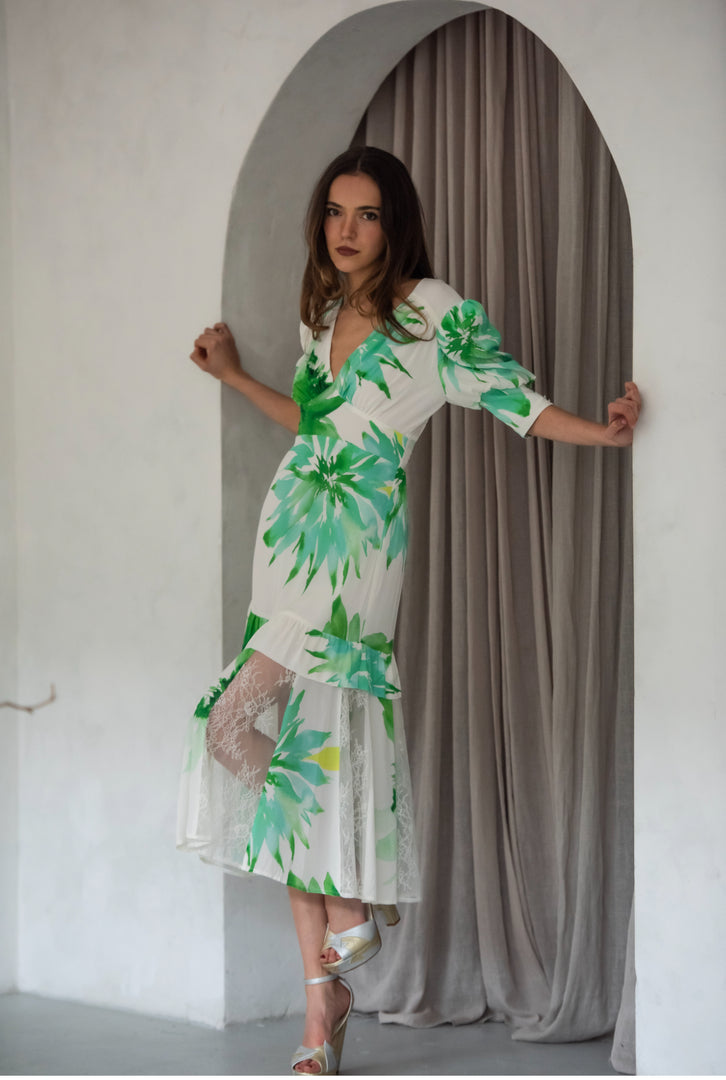 Orchid Dress Green Flower