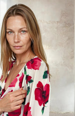 Load image into Gallery viewer, Violet Dress Cream Poppy
