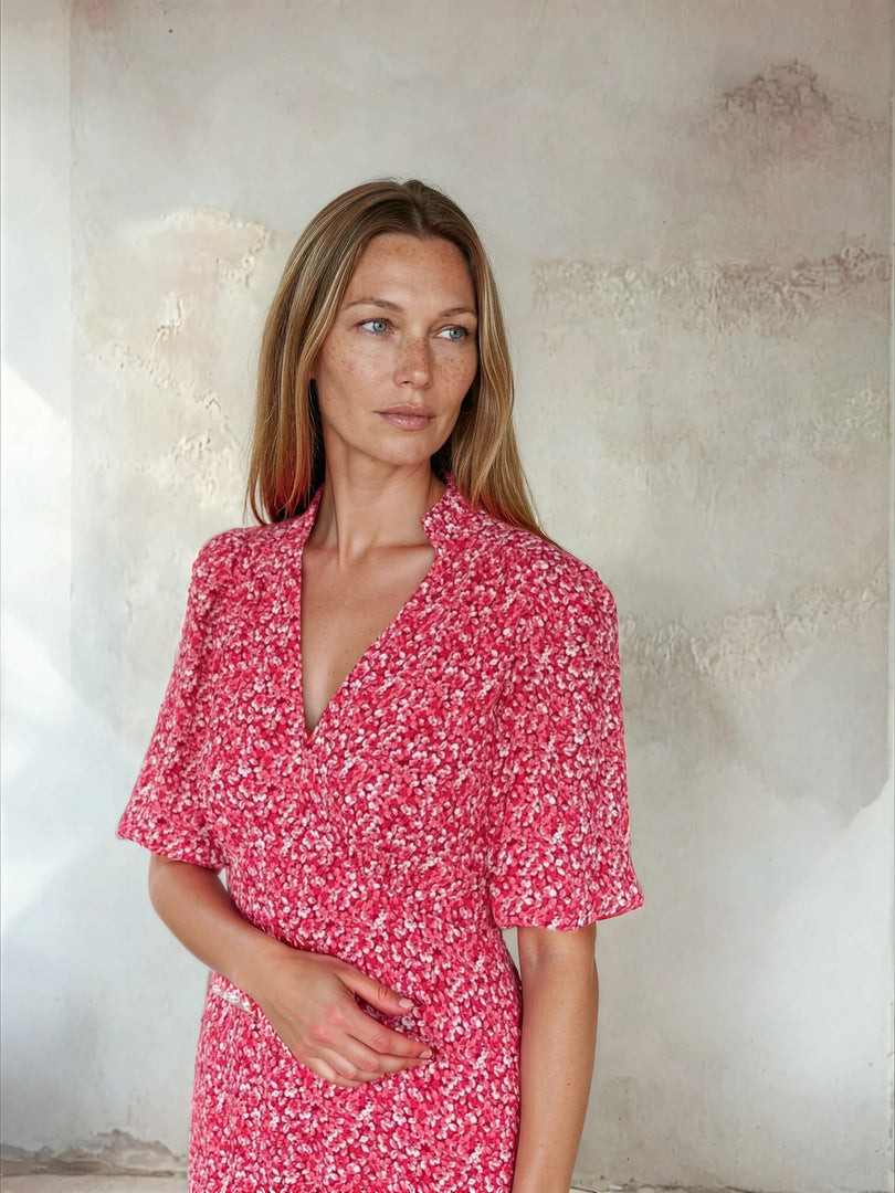 Elena Dress Red Ditsy