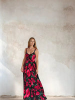 Load image into Gallery viewer, Lotus Dress Black Poppy