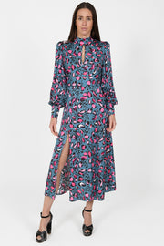 Paris Midi Dress in Leopard Print