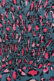 Paris Midi Dress in Leopard Print