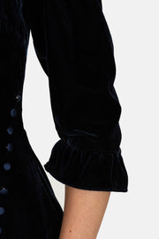 Rome Midi Dress in Navy Velet