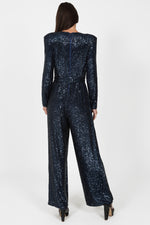 Load image into Gallery viewer, New York Jumpsuit in Navy Sequins
