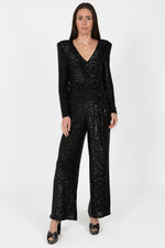 Load image into Gallery viewer, New York Jumpsuit in Black Sequins
