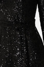 New York Jumpsuit in Black Sequins