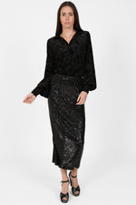 Load image into Gallery viewer, Madrid Skirt Sequin in Black
