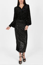 Madrid Sequin Skirt in Black
