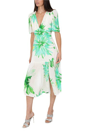 Imelda  Midi Dress Green Floral