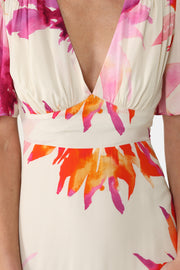 Imelda Dress Pink Flowers