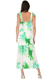 Poppy Dress Green Floral Print