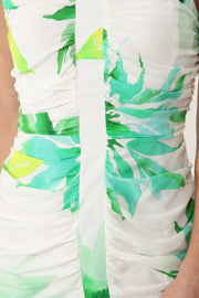 Poppy Dress Green Floral Print