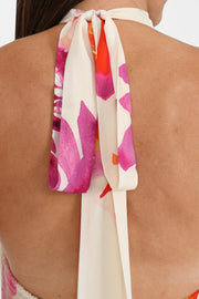 Camila Halter Neck Pink Flower