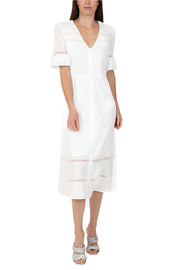 London Midi Dress White Picard