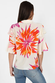 Peonie Blouse Pink Floral