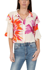 Peonie Blouse Pink Floral