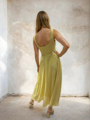 Bella Dress Ditsy Yellow
