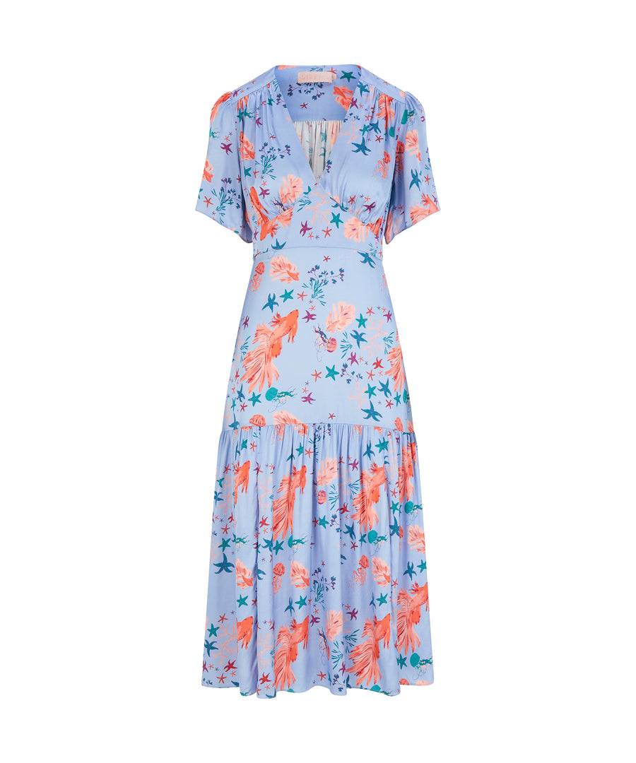 Imelda Dress Blue Print