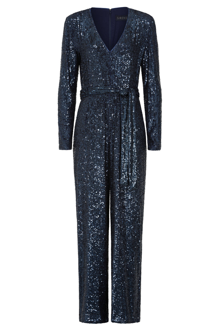 New York Jumpsuit in Navy Sequins