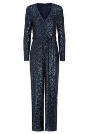 New York Jumpsuit in Navy Sequins