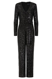 New York Jumpsuit in Black Sequins